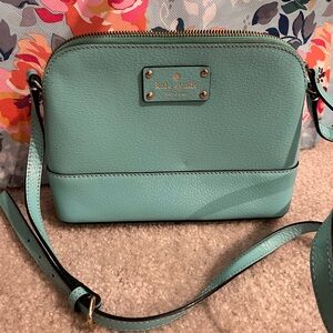 Kate spade small aqua blue over the shoulder purse